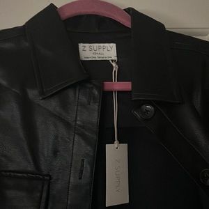 NEW- Z Supply Faux Leather Shacket